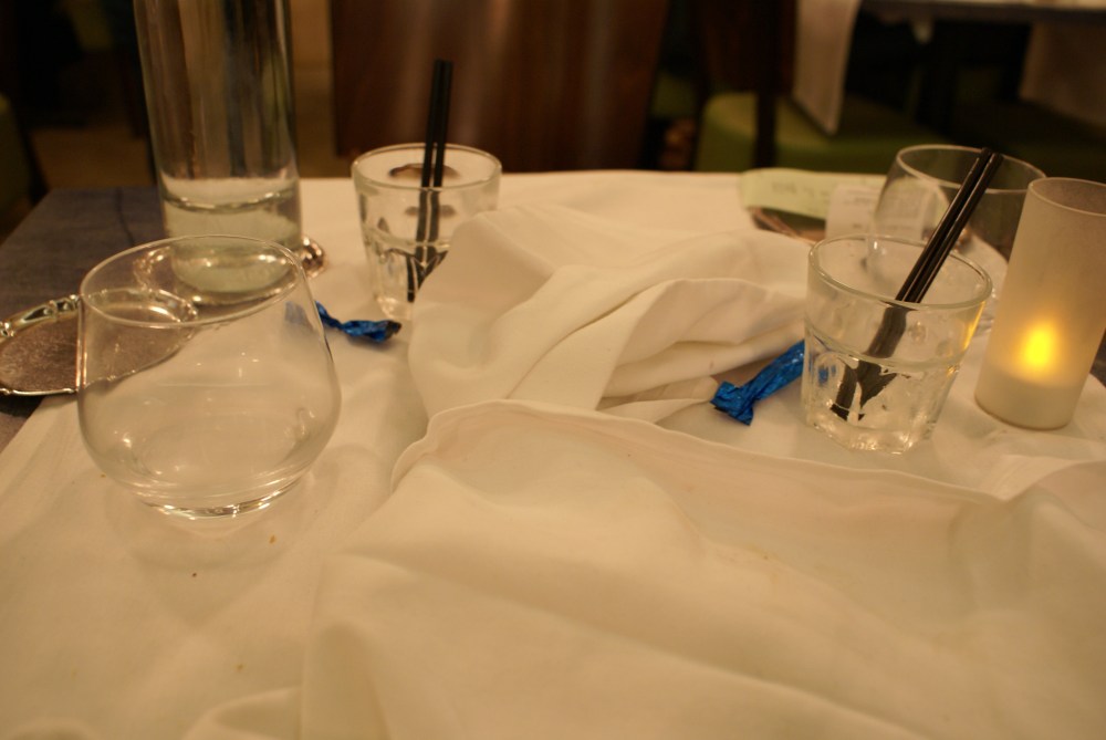 A successful dinner at Le Chant des Oliviers, Paris. Feb 8, 2013.