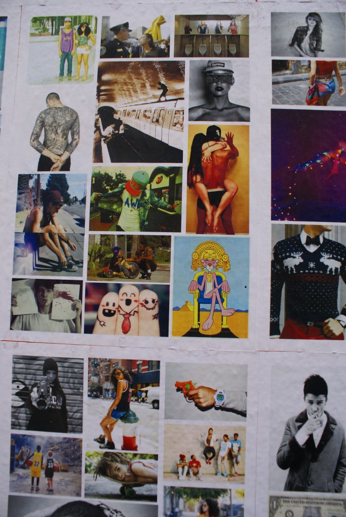 Wall art in Montmartre, Paris. Feb 10, 2013.