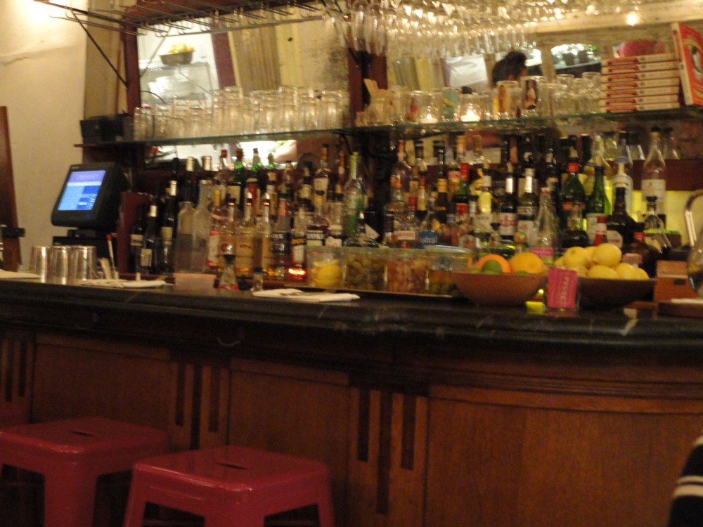 The bar at Prune, New York City. Sept 1, 2013.