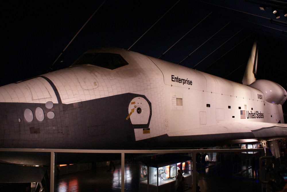 NASA's space shuttle, the Enterprise, at the Intrepid Museum, New York City. Sept 1, 2013.